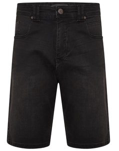 KAM Vigo Used Look Denim Shorts Black Wash